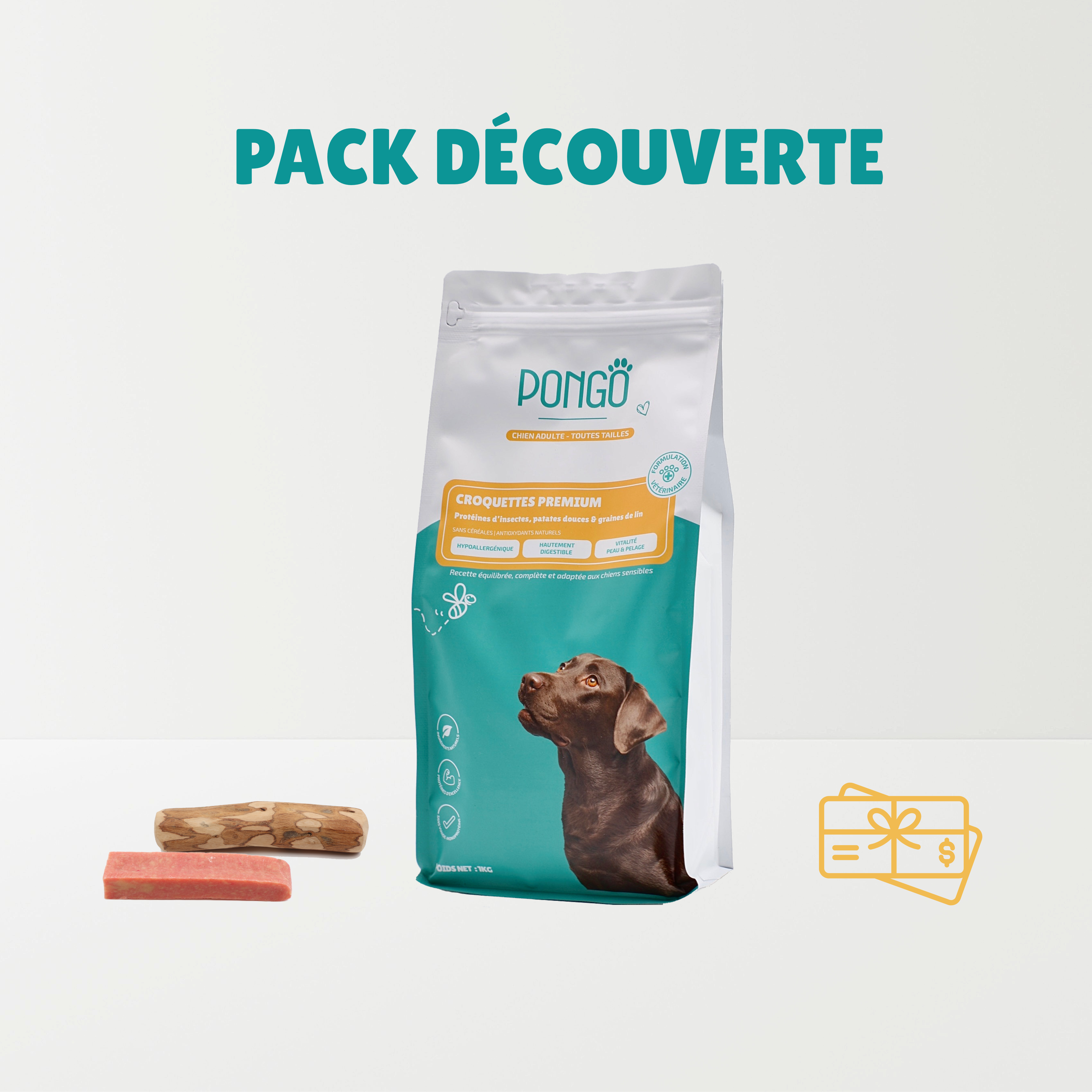 Croquettes aux insectes 
Chien sensibles avec des friandises de mastication naturelle hypoallergéniques