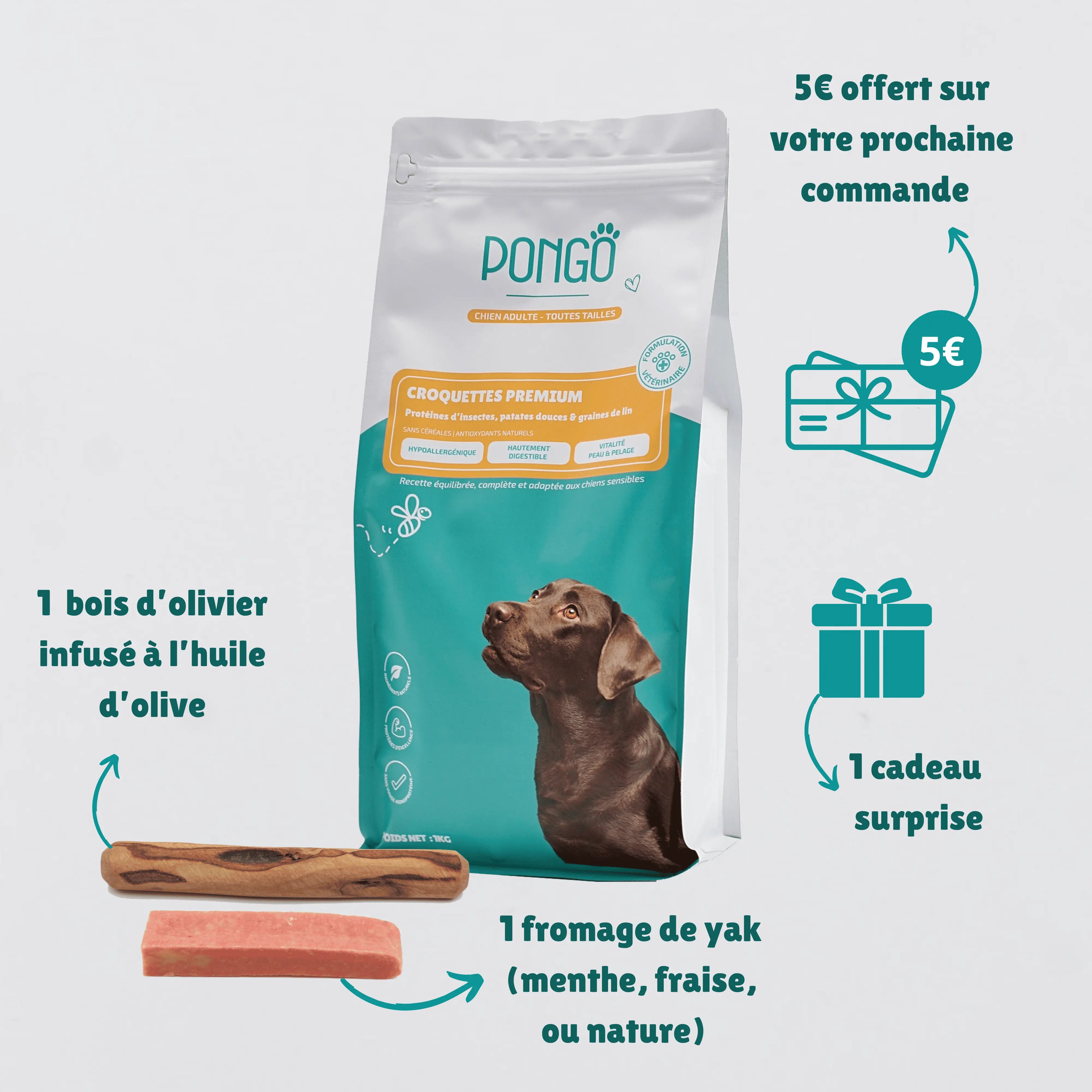 Croquettes aux insectes 
Découvrez le pack découverte pour Chien sensibles sans céréales