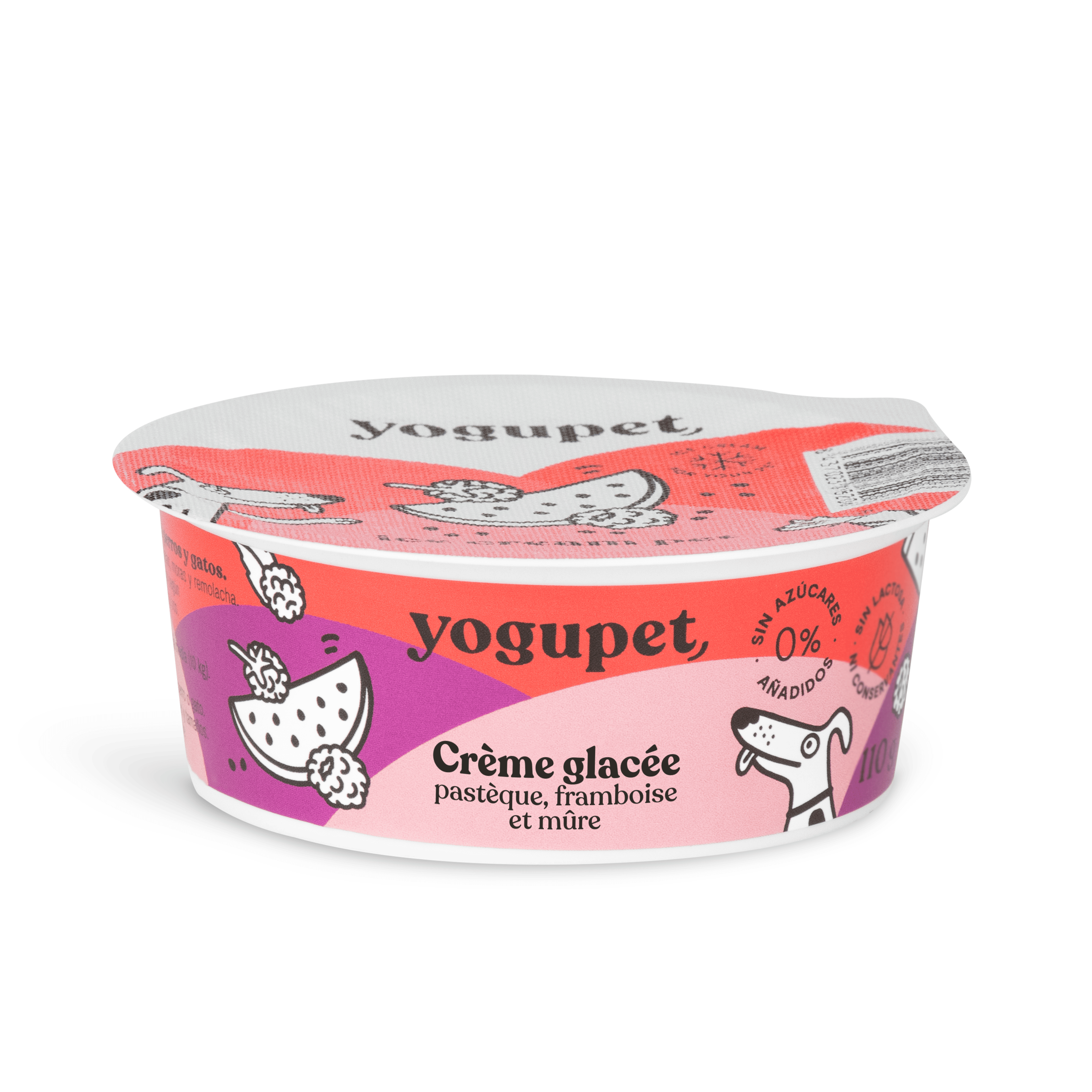 Yaourt pour chien glacé.