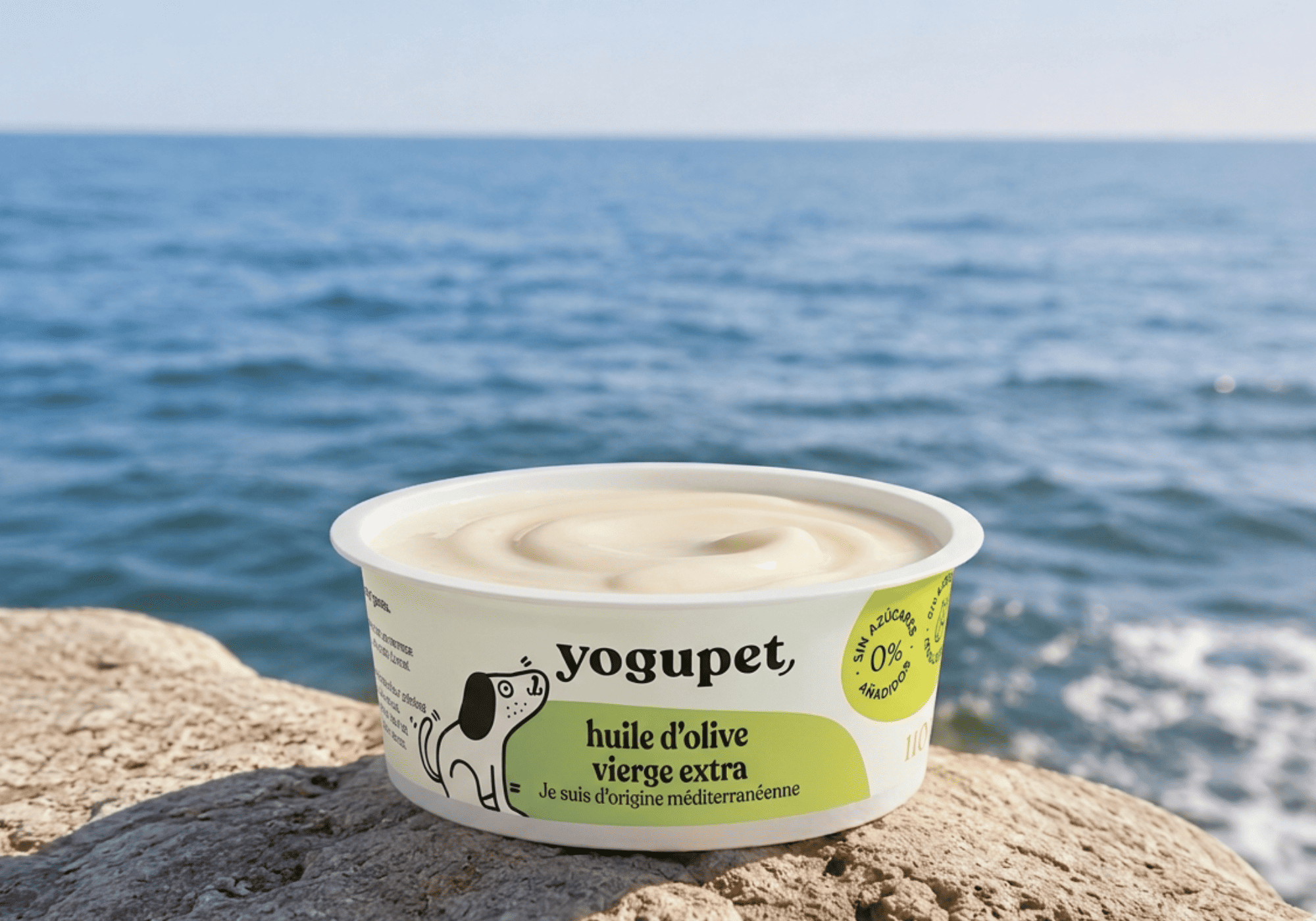 Friandises saines et équilibrée pour votre chien. Yaourt pour chien à base d'huile d'olive.